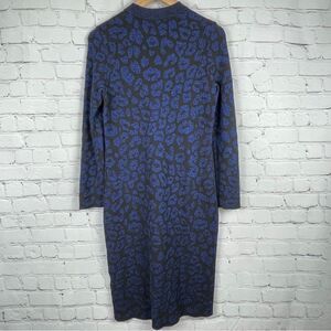 BANANA REPUBLIC leopard print metallic stretch knit sweater dress, size S